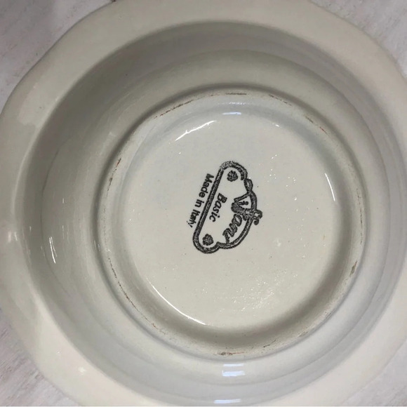 Tiffani‎ Basic Made in Italy Yellow Gold Rose Dinner Bowl 10” Set of 2 EUC - Picture 7 of 7